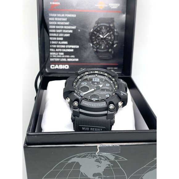 Casio G-Shock Men's Watch GSG100-1AWC Quartz Mudmaster Black Resin Ana-Dig 5562 - Picture 3 of 15
